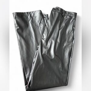Black Faux Leather Pants
